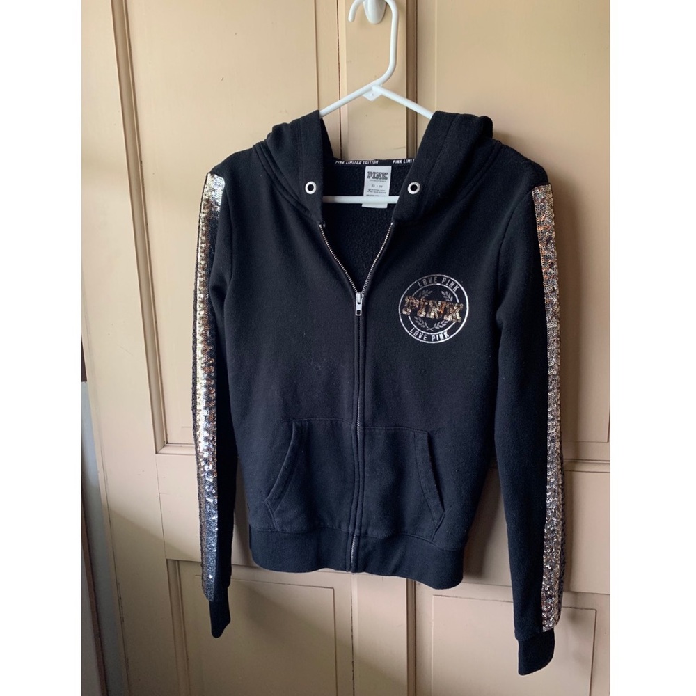 ✨ BLACK AND GOLD WOMENS HOODIE VICTORIAS SECRET ✨